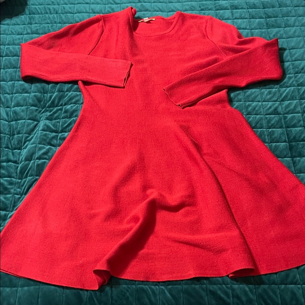 Gianni Bini Red Long Sleeve sweater Dress